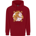 A Viking With a Hammer Thor Tribal Valhalla Childrens Kids Hoodie Red