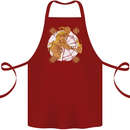 A Viking With a Hammer Thor Tribal Valhalla Cotton Apron 100% Organic Maroon