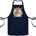 A Viking With a Hammer Thor Tribal Valhalla Cotton Apron 100% Organic Navy Blue
