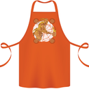 A Viking With a Hammer Thor Tribal Valhalla Cotton Apron 100% Organic Orange