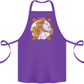 A Viking With a Hammer Thor Tribal Valhalla Cotton Apron 100% Organic Purple