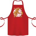 A Viking With a Hammer Thor Tribal Valhalla Cotton Apron 100% Organic Red