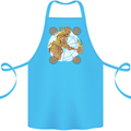 A Viking With a Hammer Thor Tribal Valhalla Cotton Apron 100% Organic Turquoise