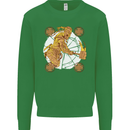 A Viking With a Hammer Thor Tribal Valhalla Kids Sweatshirt Jumper Irish Green