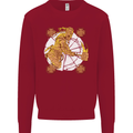A Viking With a Hammer Thor Tribal Valhalla Kids Sweatshirt Jumper Red