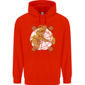 A Viking With a Hammer Thor Tribal Valhalla Mens 80% Cotton Hoodie Bright Red