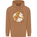 A Viking With a Hammer Thor Tribal Valhalla Mens 80% Cotton Hoodie Caramel Latte