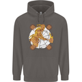 A Viking With a Hammer Thor Tribal Valhalla Mens 80% Cotton Hoodie Charcoal