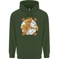 A Viking With a Hammer Thor Tribal Valhalla Mens 80% Cotton Hoodie Forest Green