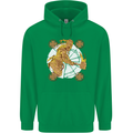 A Viking With a Hammer Thor Tribal Valhalla Mens 80% Cotton Hoodie Irish Green