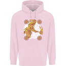 A Viking With a Hammer Thor Tribal Valhalla Mens 80% Cotton Hoodie Light Pink