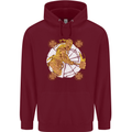 A Viking With a Hammer Thor Tribal Valhalla Mens 80% Cotton Hoodie Maroon