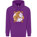 A Viking With a Hammer Thor Tribal Valhalla Mens 80% Cotton Hoodie Purple