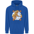 A Viking With a Hammer Thor Tribal Valhalla Mens 80% Cotton Hoodie Royal Blue