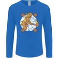 A Viking With a Hammer Thor Tribal Valhalla Mens Long Sleeve T-Shirt Royal Blue