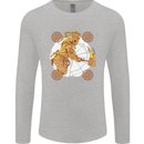 A Viking With a Hammer Thor Tribal Valhalla Mens Long Sleeve T-Shirt Sports Grey