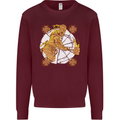 A Viking With a Hammer Thor Tribal Valhalla Mens Sweatshirt Jumper Maroon
