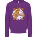 A Viking With a Hammer Thor Tribal Valhalla Mens Sweatshirt Jumper Purple