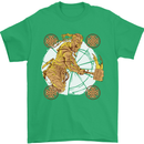 A Viking With a Hammer Thor Tribal Valhalla Mens T-Shirt Cotton Gildan Irish Green