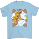 A Viking With a Hammer Thor Tribal Valhalla Mens T-Shirt Cotton Gildan Light Blue