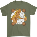 A Viking With a Hammer Thor Tribal Valhalla Mens T-Shirt Cotton Gildan Military Green