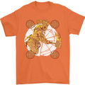 A Viking With a Hammer Thor Tribal Valhalla Mens T-Shirt Cotton Gildan Orange