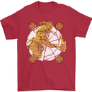 A Viking With a Hammer Thor Tribal Valhalla Mens T-Shirt Cotton Gildan Red