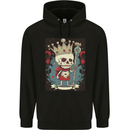 A Vintage Style Skeleton Retro King Skull Mens 80% Cotton Hoodie Black