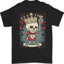 A Vintage Style Skeleton Retro King Skull Mens Gildan Cotton T-Shirt Black