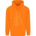 A Violin Cello Childrens Kids Hoodie Orange