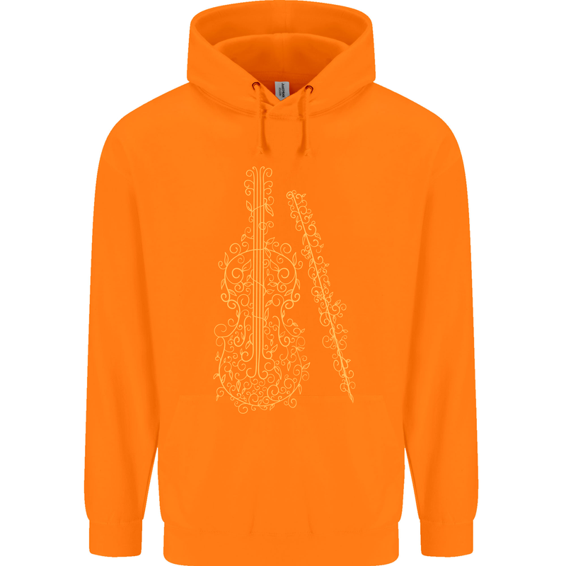 A Violin Cello Childrens Kids Hoodie Orange