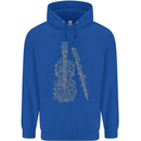 A Violin Cello Childrens Kids Hoodie Royal Blue