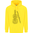 A Violin Cello Childrens Kids Hoodie Yellow