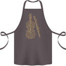 A Violin Cello Cotton Apron 100% Organic Dark Grey