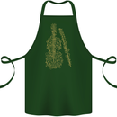 A Violin Cello Cotton Apron 100% Organic Forest Green