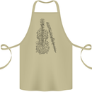 A Violin Cello Cotton Apron 100% Organic Khaki