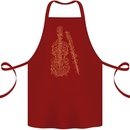 A Violin Cello Cotton Apron 100% Organic Maroon
