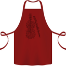 A Violin Cello Cotton Apron 100% Organic Maroon