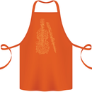 A Violin Cello Cotton Apron 100% Organic Orange