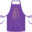 A Violin Cello Cotton Apron 100% Organic Purple