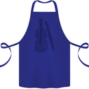 A Violin Cello Cotton Apron 100% Organic Royal Blue