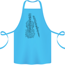 A Violin Cello Cotton Apron 100% Organic Turquoise