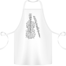 A Violin Cello Cotton Apron 100% Organic White