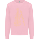 A Violin Cello Kids Sweatshirt Jumper Light Pink