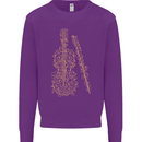 A Violin Cello Kids Sweatshirt Jumper Purple