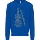 A Violin Cello Kids Sweatshirt Jumper Royal Blue