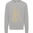 A Violin Cello Kids Sweatshirt Jumper Sports Grey