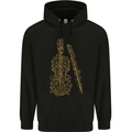 A Violin Cello Mens 80% Cotton Hoodie Black
