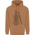 A Violin Cello Mens 80% Cotton Hoodie Caramel Latte
