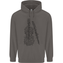 A Violin Cello Mens 80% Cotton Hoodie Charcoal